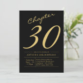 息子の30歳の誕生日 ブラックゴールドパーティー 招待状 (スタンド正面)