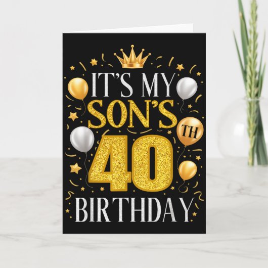 息子の40歳の誕生日プレゼント 40歳の誕生日 カード (正面)