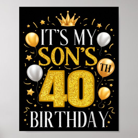 息子の40歳の誕生日プレゼント 40歳の誕生日 ポスター (正面)