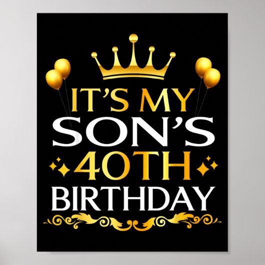 息子の40歳の誕生日 おめでとう 40歳 ポスター (正面)