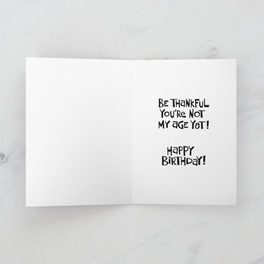 息子の40歳の誕生日 カード (内部)