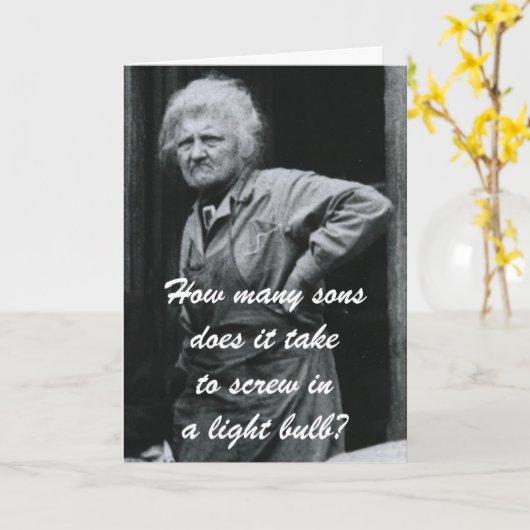 息子は何人だ？ カード (黄色い花)