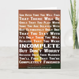 息子は父親らしい助言を受ける カード