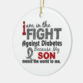 息子は私に世界を糖尿病意味します セラミックオーナメント (左)