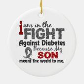 息子は私に世界を糖尿病意味します セラミックオーナメント (裏面)
