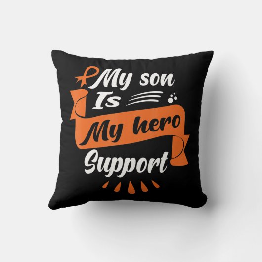 息子は私のヒーローである白血病がん患者さん クッション (裏面)