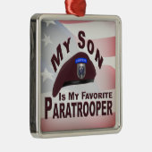息子は私の82番目お気に入りのの空挺隊員である メタルオーナメント (右)