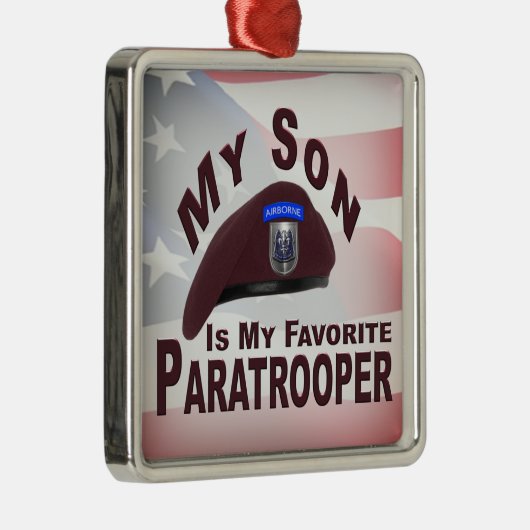 息子は私の82番目お気に入りのの空挺隊員である メタルオーナメント (右)