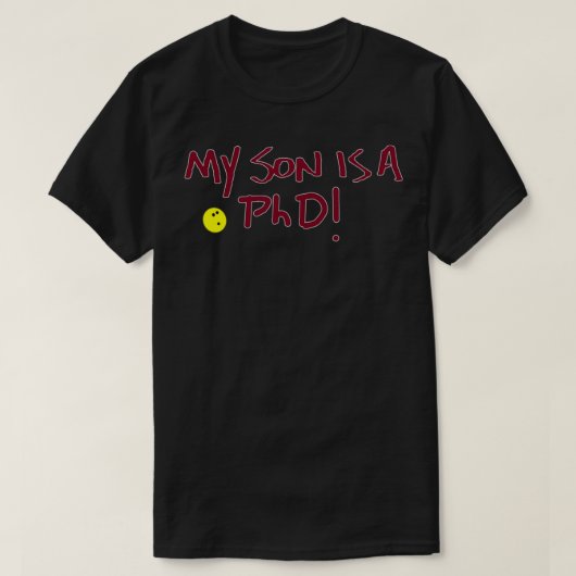 息子はPhD Aヘッドピンオリジナル Tシャツ (デザイン正面)