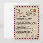 息子へのプレゼント | 母からのラブレター 招待状 (正面/裏面)