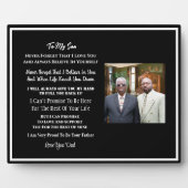 息子へのプレート フォトプラーク (正面)