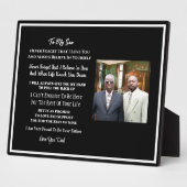 息子へのプレート フォトプラーク (側面)