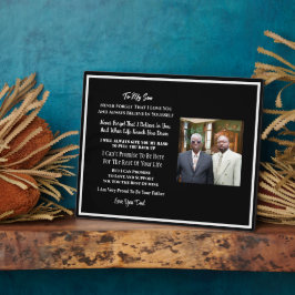 息子へのプレート フォトプラーク