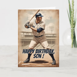 息子への伝統的な誕生日カード - 野球 シーズンカード
