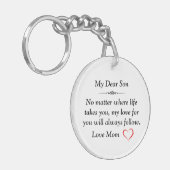 息子への心からの贈り物 キーホルダー (正面左)