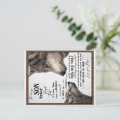 息子への贈り物、ママと息子、息子へのラブレター ポストカード (スタンド正面)