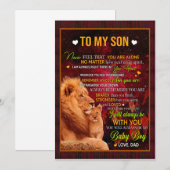 息子への贈り物 | 息子への手紙 愛する父より 招待状 (正面/裏面)