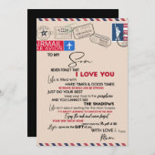 息子への贈り物、母と息子への愛の手紙 シーズンカード (正面/裏面)