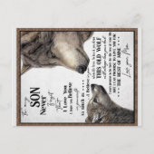 息子への贈り物、母と息子への愛の手紙 ポストカード (正面)