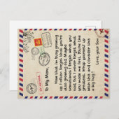 息子への贈り物、母と息子への愛の手紙 案内ポストカード (正面/裏面)