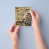 息子への贈り物、虎愛好家へ、息子への手紙(パパ) チラシ (手)