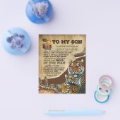 息子への贈り物、虎愛好家へ、息子への手紙(パパ) チラシ (シングル)