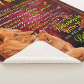 息子へパーソナライズされたの手紙ライオンからの愛パパ シェルパブランケット (3/4)