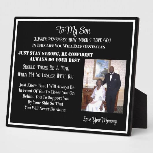 息子へ フォトプラーク (側面)
