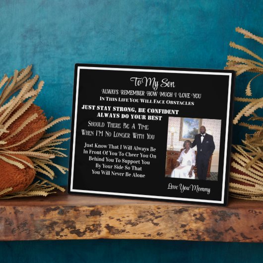 息子へ フォトプラーク (側面)