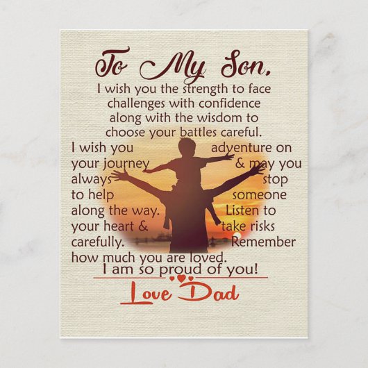 息子へ | 彼への素敵な手紙 | チラシ (正面)