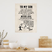息子やる気を起こさせるのポスターギフト – 私の息子のポスター ポスター (キッチン)