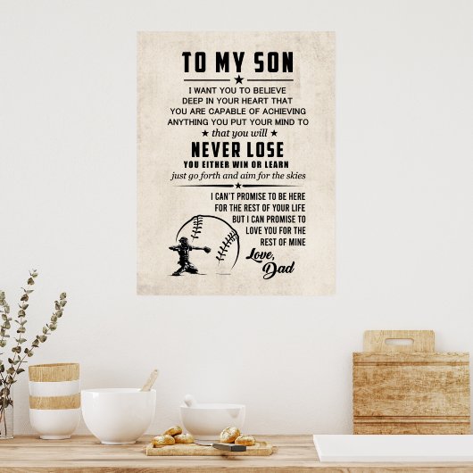 息子やる気を起こさせるのポスターギフト – 私の息子のポスター ポスター (キッチン)