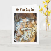 息子よ楽しむリラックスり愛される誕生日 カード (黄色い花)