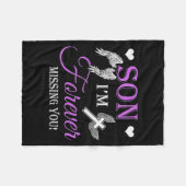 息子よ私は永遠恋しく思にあなただ フリースブランケット (正面(横))