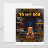 息子よ、時には辛いものだよ、パパ 招待状 (正面/裏面)