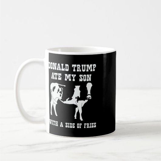 息子をドナルド・トランプに食べられた - 政治風刺 コーヒーマグカップ (左)