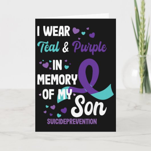 息子を偲ぶ自殺防止啓発 カード (正面)