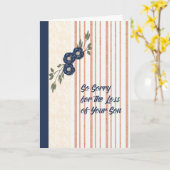 息子を失った場合の共感書 カード (黄色い花)