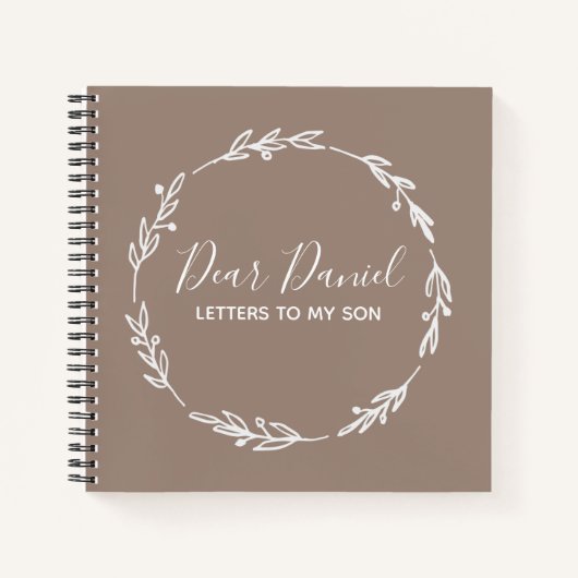 息子エレガントへのシエナ文字 ノートブック (正面)