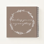 息子エレガントへのシエナ文字 ノートブック (裏面)