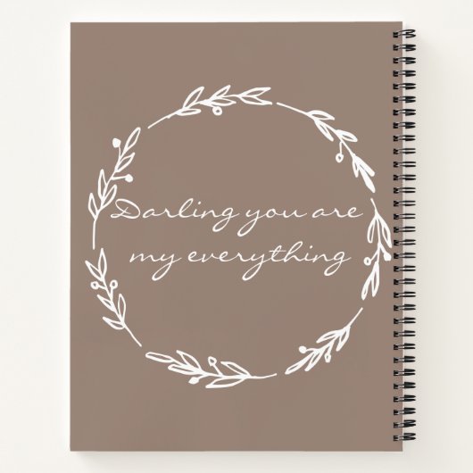 息子エレガントデザインへのシエナ文字 ノートブック (裏面)