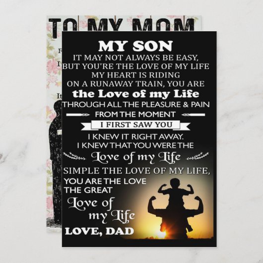 息子カスタマイズへの贈り物 |最高のお子様の贈り物 シーズンカード (正面/裏面)