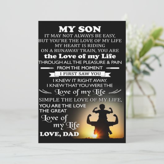 息子カスタマイズへの贈り物 |最高のお子様の贈り物 シーズンカード (スタンド正面)