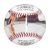 息子カスタム孫への2枚の写真による贈り物 野球ボール (正面)