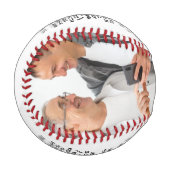 息子カスタム孫への2枚の写真による贈り物 野球ボール (正面左)