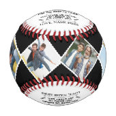 息子カスタム孫への4枚の写真による贈り物 野球ボール (正面)