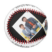 息子カスタム孫への4枚の写真による贈り物 野球ボール (正面左)