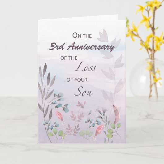 息子カスタム3周年 カード (黄色い花)