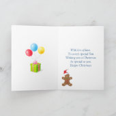 息子カードに聖降誕祭お祝い シーズンカード (内部)