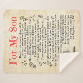 息子ギフト |お世話になっております シェルパブランケット (正面(横))